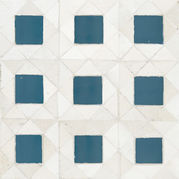 Mosaic House Moroccan tile Bassat 28-1 White,   Teal, blue, green   solid zellige, mosaic, zellij, field, pattern, glaze, simple, classic 